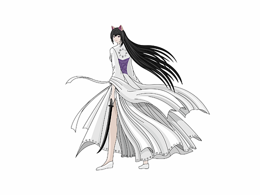 带着武士刀的女孩