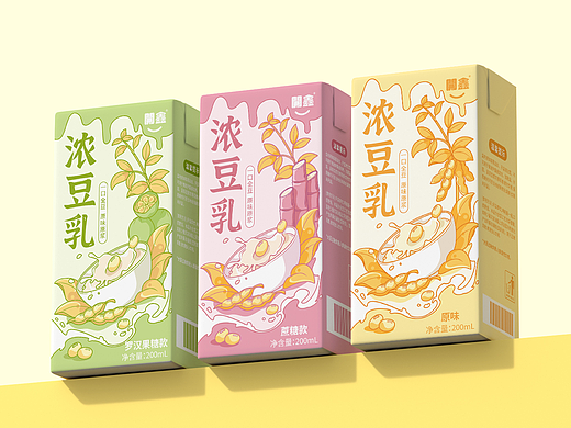 開鑫浓豆乳包装设计-更适合中国宝子们体质的健康饮品