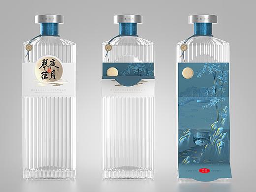 琴台夜月白酒包装设计