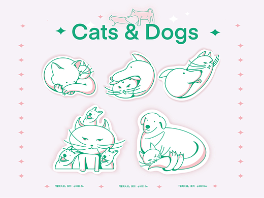 猫狗大战 “Cats&Dogs”（个人主页-ZNjEwMTQzMjQ=） - 商业插画 - 站酷设计师猫挠毛猫原创素材 - 站酷ZCOOL