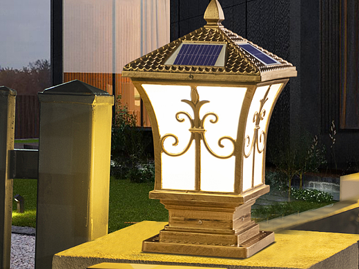 太阳能别墅柱头灯