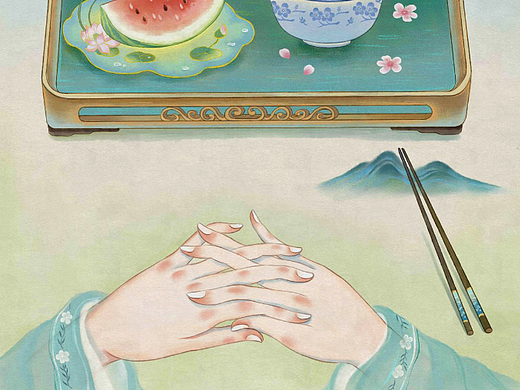 清新国风插画 卿卿日常-海报