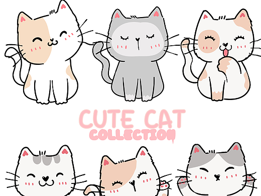 练手小猫手绘