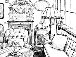 室内室外·风光手绘素描插画