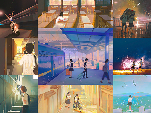 【插画合集】夏日毕业季的散场告白