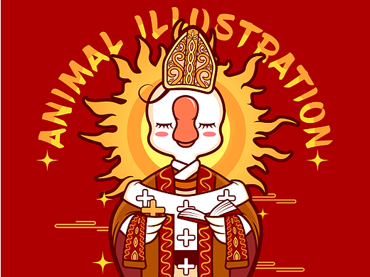 潮流插画 卡通呆头鹅（个人主页-ZNjExMzA0OTY=） - 新锐潮流插画 - 站酷设计师荼生七叶原创素材 - 站酷ZCOOL