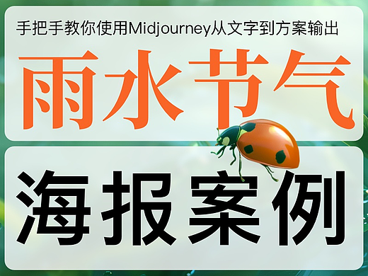 雨水节气海报:手把手教你从文字到方案输出