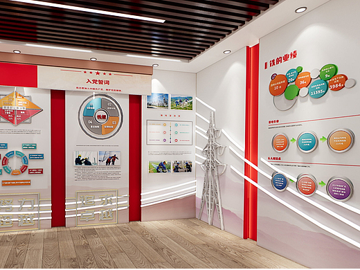 党建文化墙设计案例