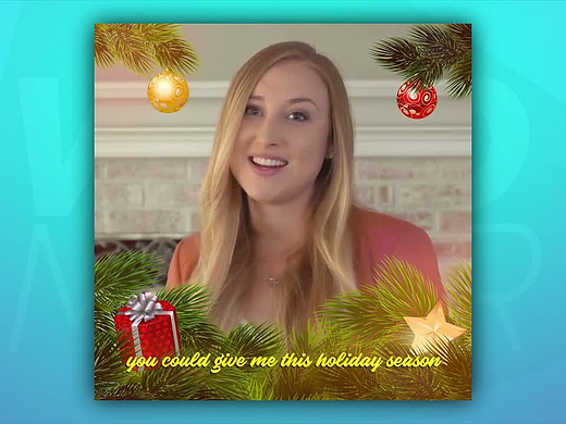 PR模板|圣诞视频祝福像素片头标题字幕开场