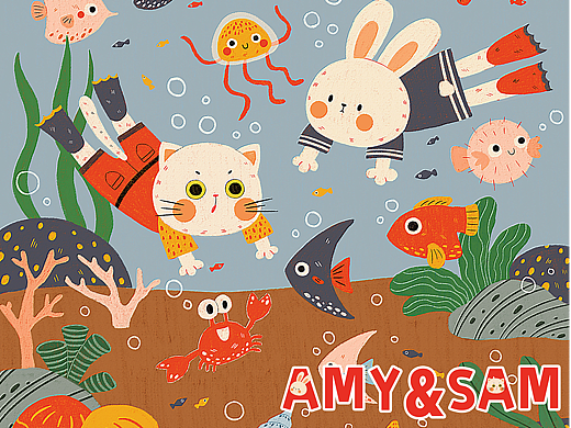 AMY兔和SAM猫的有趣日常