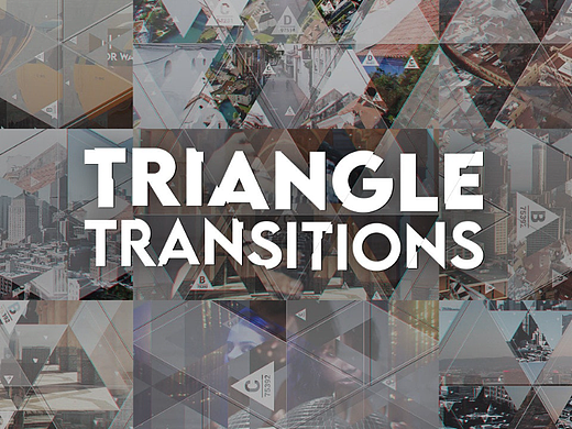 PR模板|创意数字风格三角形平滑过渡高级效果动态图片