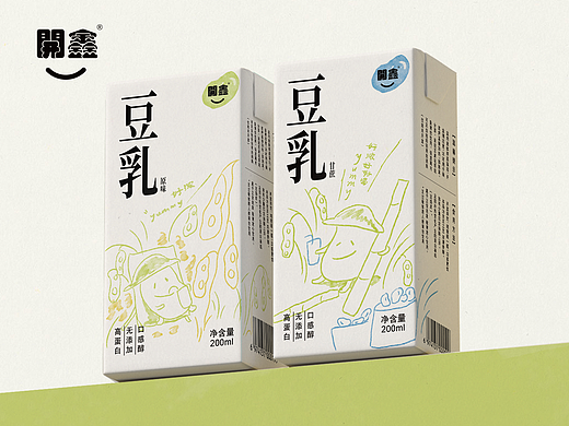 開鑫浓豆乳包装设计丨香浓自然派