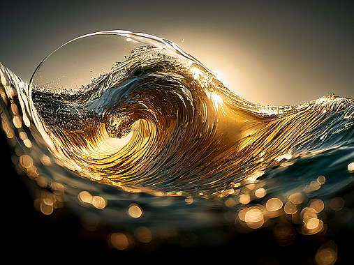 海浪与光