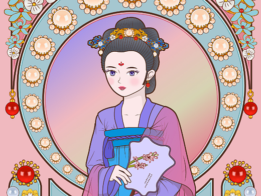 宫廷插画（个人主页-ZNjA5NTM4NDA=） - 商业插画 - 站酷设计师耳东CYJ原创素材 - 站酷ZCOOL