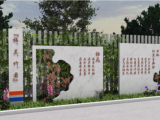 福州校园文化建设 户外景观文化墙设计 