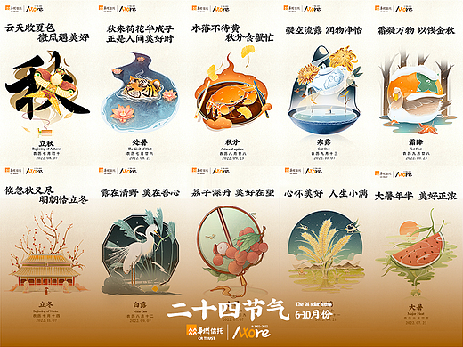 华润信托 x 节气插画海报｜2022