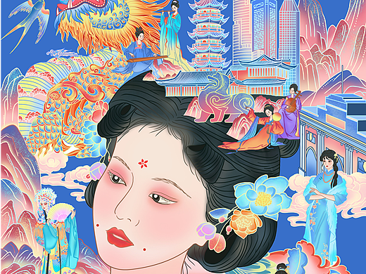 国潮城市插画 | 中国非遗之印象南京