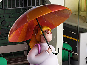 雨中站台_街景（个人主页-ZNjIyNTI0NzY=） - 场景 - 站酷设计师Felina_G原创素材 - 站酷ZCOOL