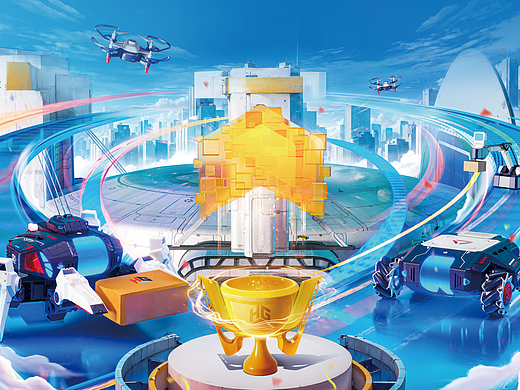 blender工作流KV海报设计，3天时间完成