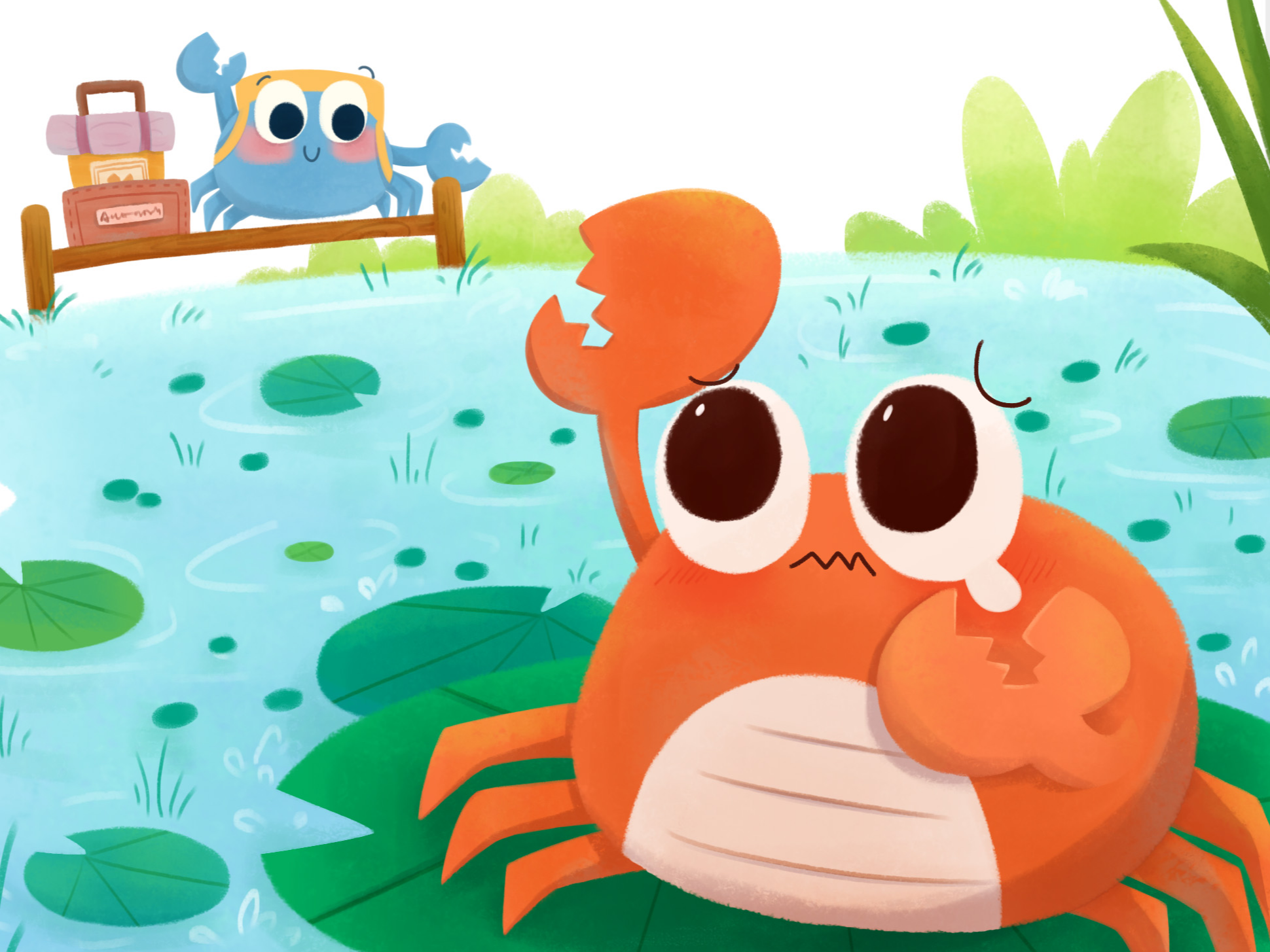 孤独的小螃蟹动画片图片