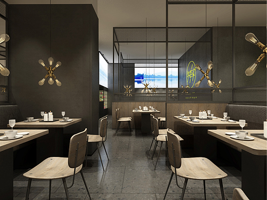 工业--外婆家上海来福士店丨效果图方案—工装