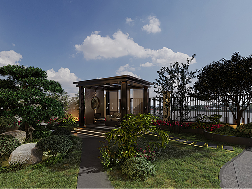 外景院子效果图