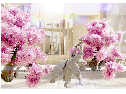 石雕_风格化树木