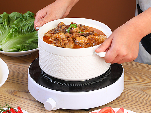 羊蝎子大块带骨羊肉火锅底料速食摄影拍摄