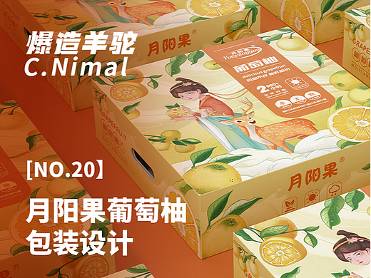 爆造羊驼 X月阳果 |葡萄柚沃柑包装方案