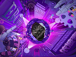 主視覺KV/賽博朋克/國貨計劃·依波表