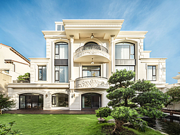 万城设计丨广州城央独栋别墅：法式轻奢生活