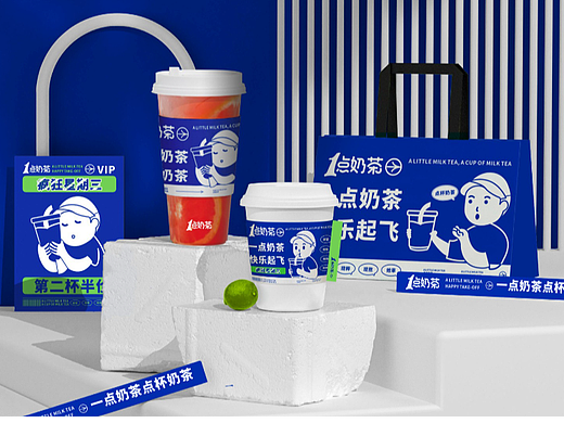 1点奶茶品牌形象设计