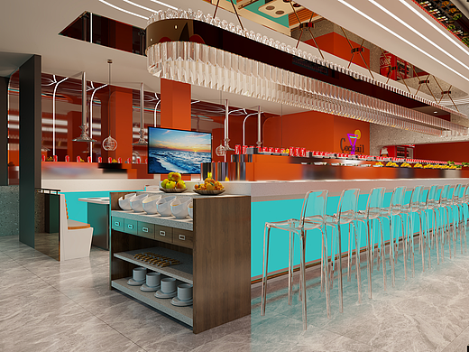 餐饮空间||旋转小火锅