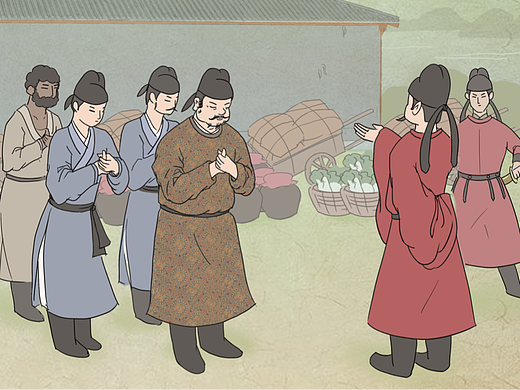 唐代驿站生活场景（个人主页-ZNjI0MDY0NzI=） - 艺术插画 - 站酷设计师途半山原创素材 - 站酷ZCOOL