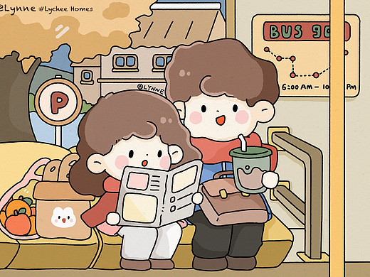 🚌一起搭车回家的日子