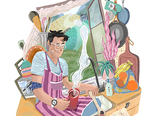 向往的生活系列插画