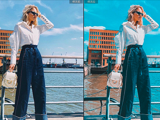 30个城市风景电影橙色和青色LR预设