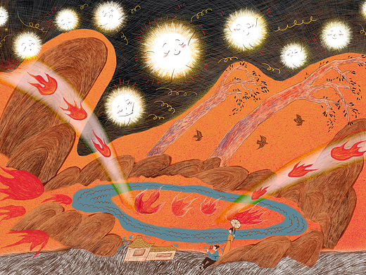 古代神话传说（个人主页-ZNjU0Njc3MjQ=） - 新锐潮流插画 - 站酷设计师makigugugu原创素材 - 站酷ZCOOL