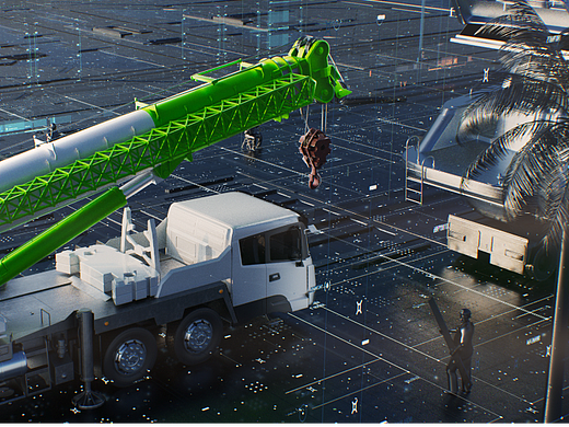 雷萨起重机宣传动画