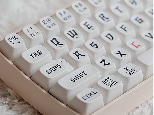 楷体西文 汉字联名键盘｜Lofree洛斐