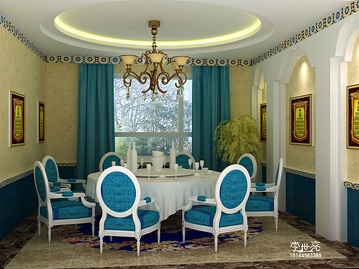 清真饭店包房（个人主页-ZNjgzOTg4OTI=） - 家装设计 - 站酷设计师李世亮设计师原创素材 - 站酷ZCOOL