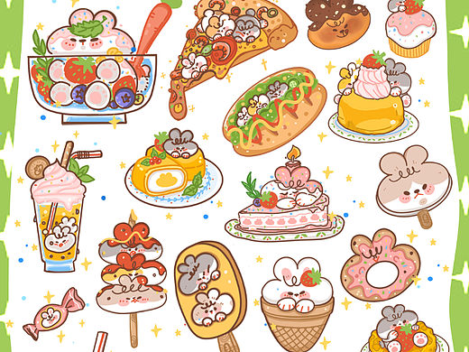 画组2023兔年美食图