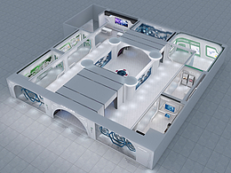 5G科技體驗館設(shè)計3D效果圖