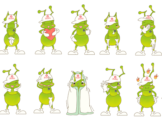 蚂蚁志愿者ip动作表情包设计