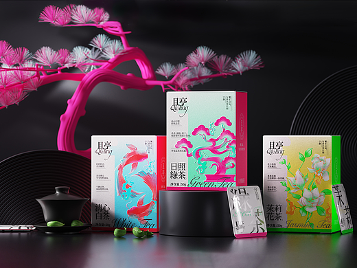 且亭/茶饮/LOGO/包装设计/繁忙之际,与茶共享片刻宁静
