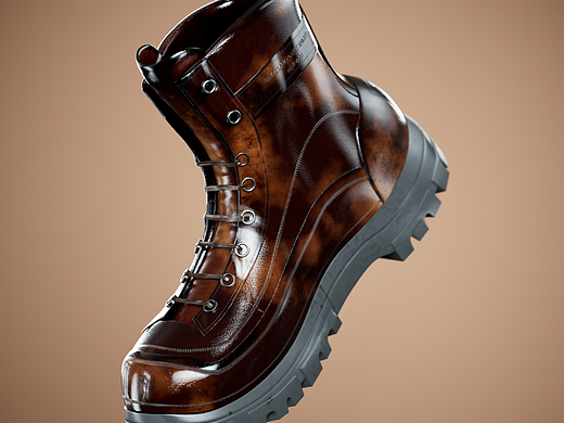 ACES渲染-牛皮靴