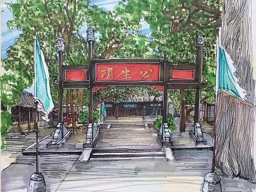 马克笔手绘保定