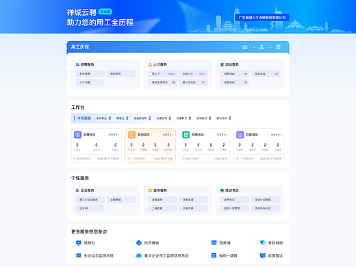 给政府做一组招聘后台首页
