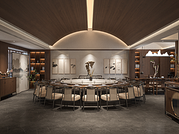 新中式 I  舊會(huì)所包廂改造  I  柚木+肌理+沉穩(wěn)感