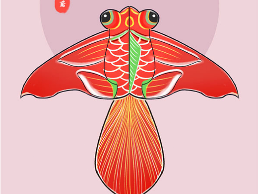 2yun的插画127中国传统文化系列 |  纸鸢村口修车方师傅620纸鸢系列
